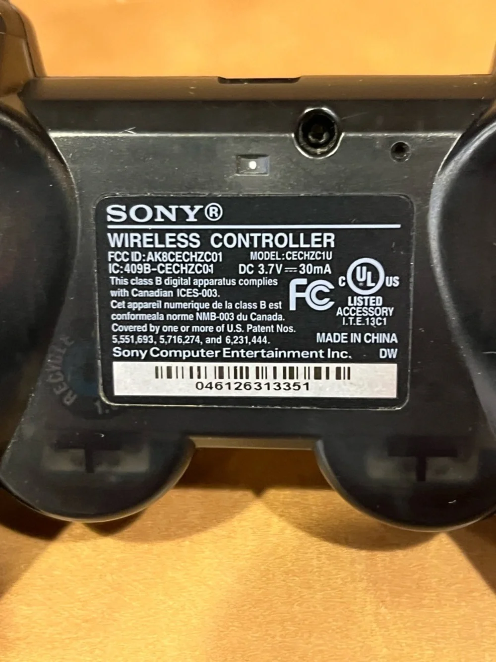 Genuine Sony wireless Controller PlayStation 3 , black , Used working condition